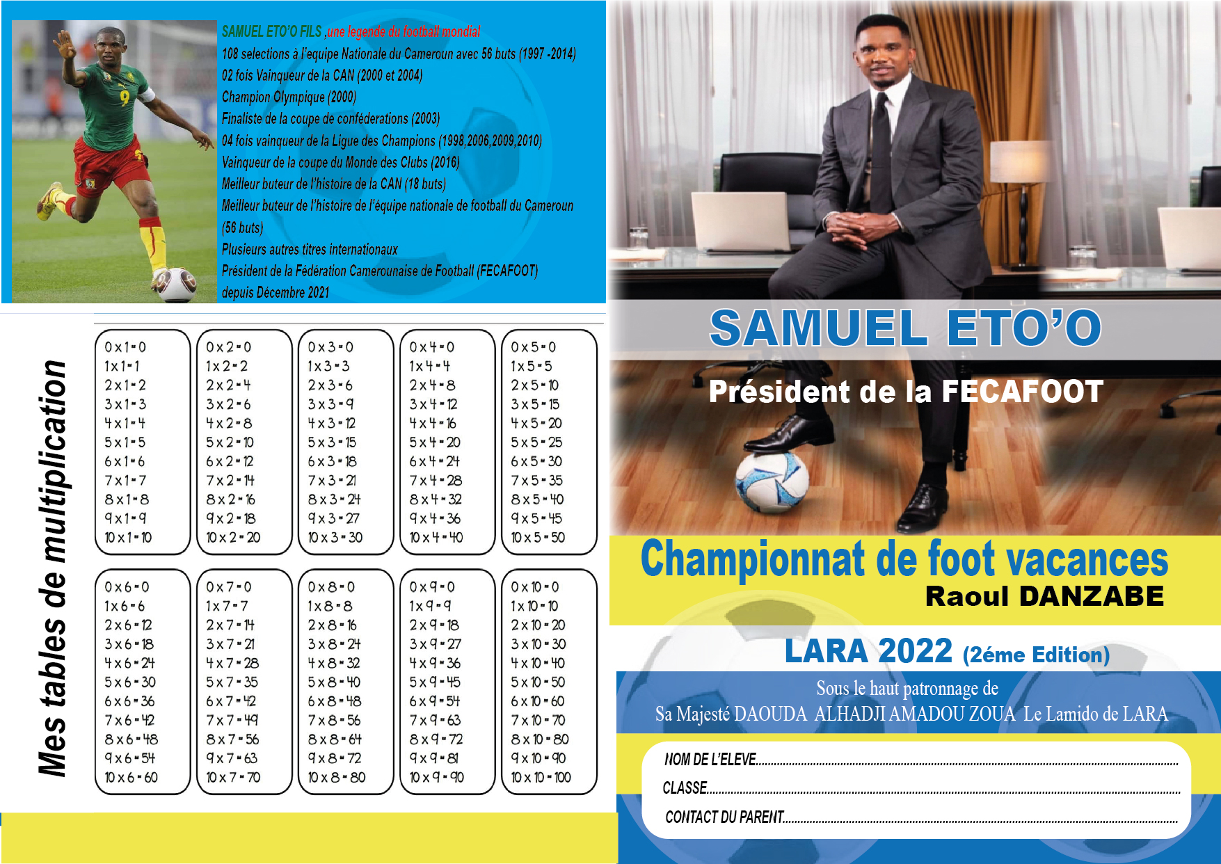 Championnat de foot vacances